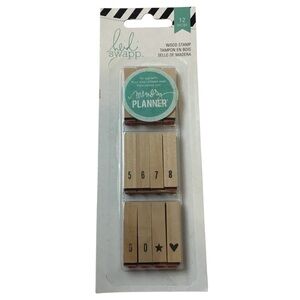 HEIDI SWAPP Mini Wood Stamp Set for Memory Planner Scrapbooking Bullet Bujo NWT
